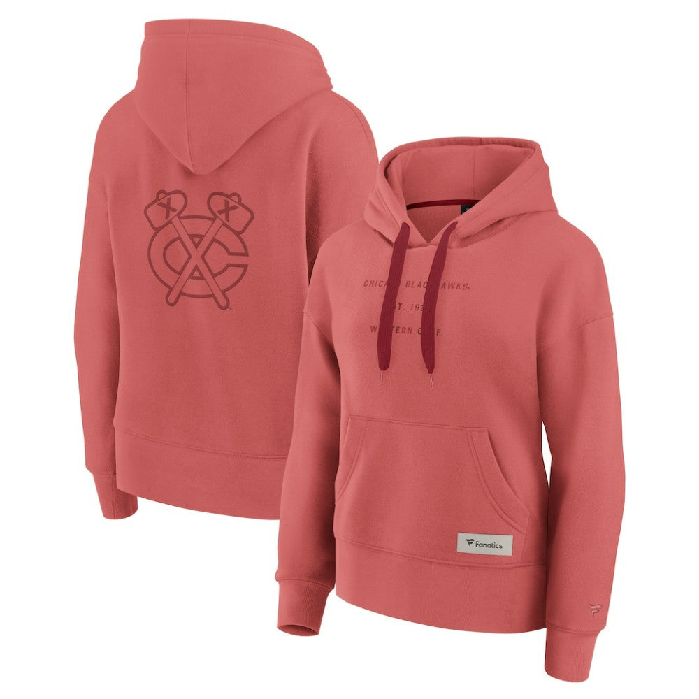 Chicago Blackhawks Fanatics Women's Elements Future Ground Subtle Tonal Pullover Hoodie Red