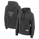 Pittsburgh Penguins Fanatics Women's Elements Future Ground Subtle Tonal Pullover Hoodie Charcoal