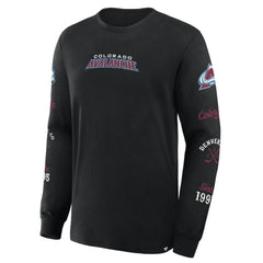 Colorado Avalanche Fanatics Boxed In Legacy Long Sleeve T-Shirt Black