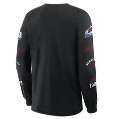 Colorado Avalanche Fanatics Boxed In Legacy Long Sleeve T-Shirt Black