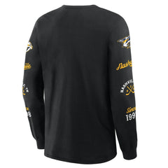 Nashville Predators Fanatics Boxed In Legacy Long Sleeve T-Shirt Black