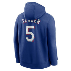 Corey Seager Texas Rangers Player Name & Number Club Fleece Pullover Hoodie Royal | Nike
