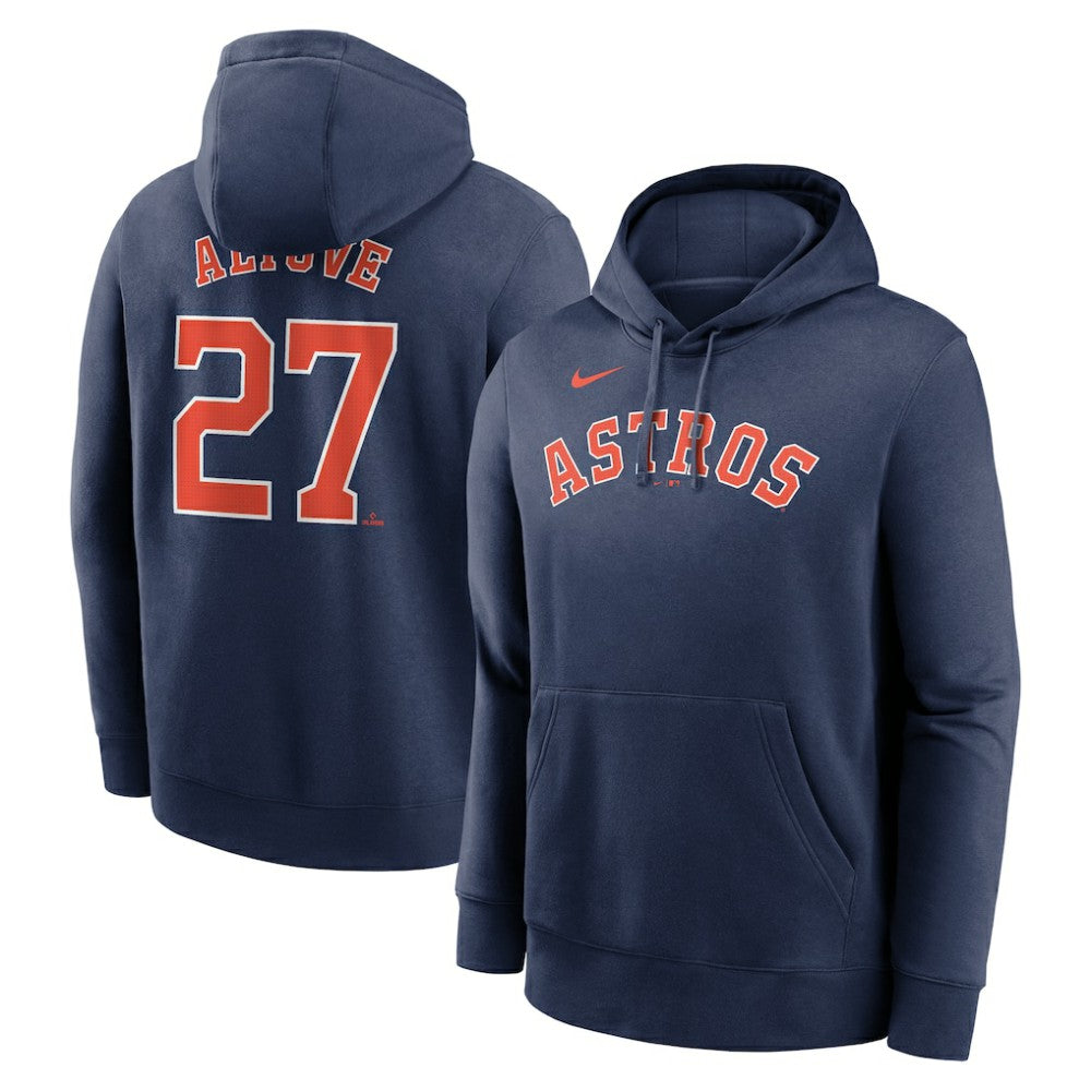 Jose Altuve Houston Astros Player Name & Number Club Fleece Pullover Hoodie Navy | Nike