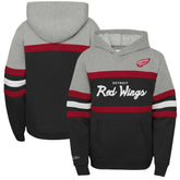Detroit Red Wings Mitchell & Ness Youth Head Coach Pullover Hoodie Black