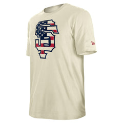 San Francisco Giants Americana Flag Fill T-Shirt Cream | New Era
