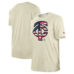 Minnesota Twins Americana Flag Fill T-Shirt Cream | New Era