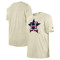 Houston Astros Americana Flag Fill T-Shirt Cream | New Era