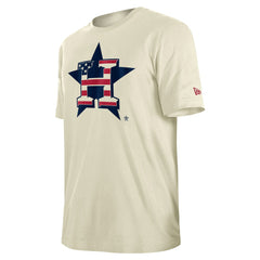 Houston Astros Americana Flag Fill T-Shirt Cream | New Era