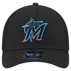 Miami Marlins 9FORTY M-Crown Adjustable Hat Black | New Era