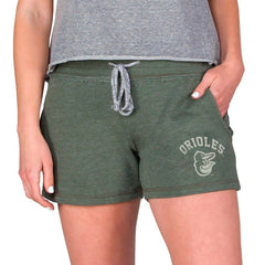 Baltimore Orioles Concepts Sport Women's Mainstream French Terry Tri-Blend Shorts Green