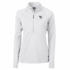 Cleveland Guardians Cutter & Buck Women's Adapt Eco Knit Stretch Recycled Half-Zip DryTec Top White