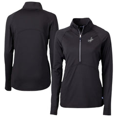 Los Angeles Dodgers Cutter & Buck Women's Adapt Eco Knit Stretch Recycled Half-Zip DryTec Top Black