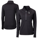 San Diego Padres Cutter & Buck Women's Adapt Eco Knit Stretch Recycled Half-Zip DryTec Top Black