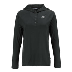 San Francisco Giants Cutter & Buck Women's Coastline Epic Comfort Eco Recycled Raglan Long Sleeve Hoodie T-Shirt Black