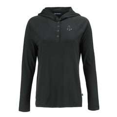 Boston Red Sox Cutter & Buck Women's Coastline Epic Comfort Eco Recycled Raglan Long Sleeve Hoodie T-Shirt Black