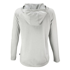 Atlanta Braves Cutter & Buck Women's Coastline Epic Comfort Eco Recycled Raglan Long Sleeve Hoodie T-Shirt Gray