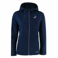Los Angeles Dodgers Cutter & Buck Women's Evoke Eco Softshell Recycled Full-Zip Hoodie Jacket Navy