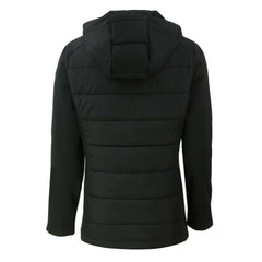 San Diego Padres Cutter & Buck Women's Evoke Hybrid Eco Softshell Recycled Full-Zip Hooded Jacket Black