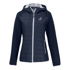 Los Angeles Dodgers Cutter & Buck Women's Rainier Primaloft Eco Full-Zip Hybrid Jacket Navy