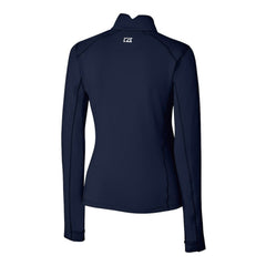 Detroit Tigers Cutter & Buck Women's Traverse Stretch Quarter-Zip Pullover Top Navy