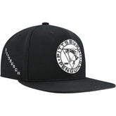 Pittsburgh Penguins Mitchell & Ness Team Snapback Hat Black