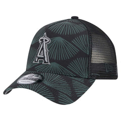 Los Angeles Angels 9FORTY A-Frame Trucker Adjustable Hat Black | New Era