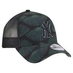 New York Yankees 9FORTY A-Frame Trucker Adjustable Hat Black | New Era