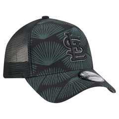 St. Louis Cardinals 9FORTY A-Frame Trucker Adjustable Hat Black | New Era
