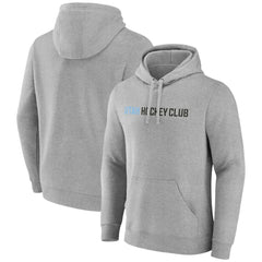 Utah Mammoth Fanatics Wordmark Logo Fleece Pullover Hoodie Heather Gray