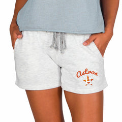 Houston Astros Concepts Sport Women's Mainstream French Terry Tri-Blend Shorts Ash