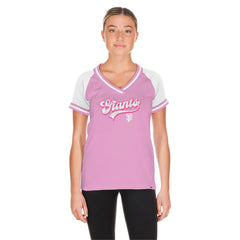 San Francisco Giants Women's Gameday V-Neck T-Shirt Light Pink | New Era