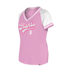 San Francisco Giants Women's Gameday V-Neck T-Shirt Light Pink | New Era