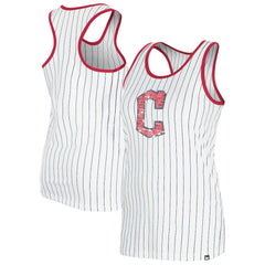 Cleveland Guardians Women's Gameday Pinstripe Tank Top White | New Era
