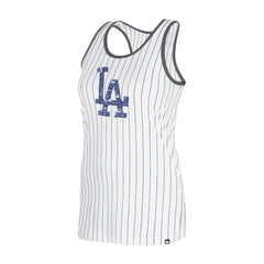 Los Angeles Dodgers Women's Gameday Pinstripe Tank Top White | New Era
