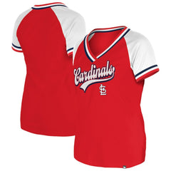St. Louis Cardinals Women's Gameday Raglan V-Neck T-Shirt Red | New Era