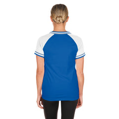 Kansas City Royals Women's Gameday Raglan V-Neck T-Shirt Royal | New Era