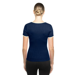 Atlanta Braves Women's Throwback Lace Up T-Shirt Navy | New Era