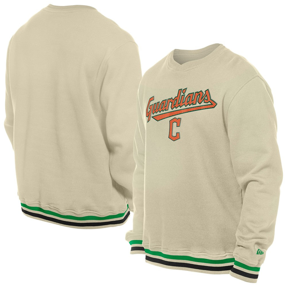 Cleveland Guardians St. Patrick's Day Twill Pullover Sweatshirt Cream | New Era