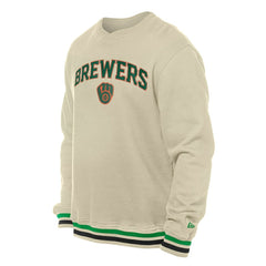 Milwaukee Brewers St. Patrick's Day Twill Pullover Sweatshirt Cream | New Era