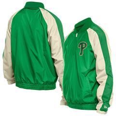 Philadelphia Phillies St. Patrick's Day Ripstop Raglan Quarter-Zip Windbreaker Kelly Green | New Era