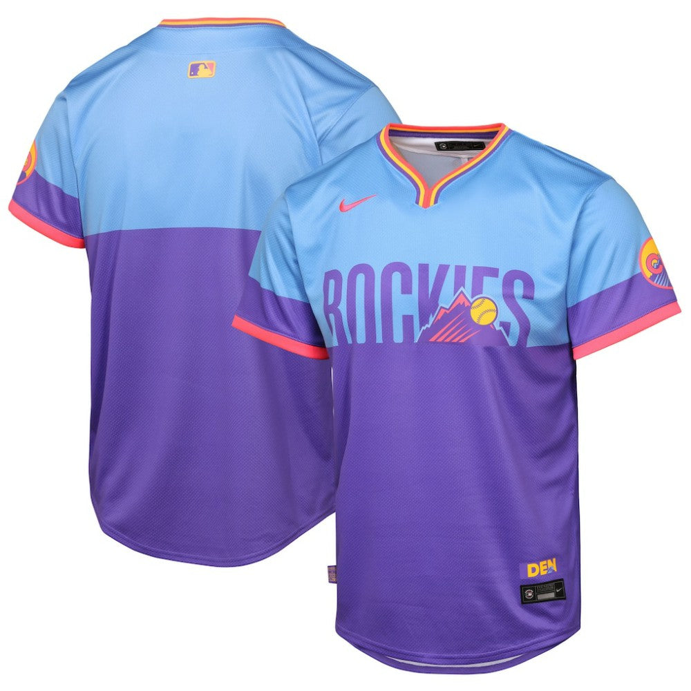 Colorado Rockies Youth 2025 City Connect Limited Jersey - Purple/Light Blue