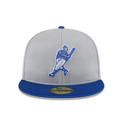Milwaukee Brewers 2025 Batting Practice 59FIFTY Fitted Hat Gray/Royal | New Era