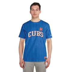 Chicago Cubs Throwback Pinstripe T-Shirt Royal | New Era