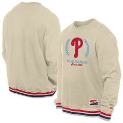Philadelphia Phillies Throwback Pullover Sweatshirt Cream | New Era