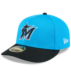 Miami Marlins 2025 Spring Training Low Profile 59FIFTY Fitted Hat Blue/Black | New Era