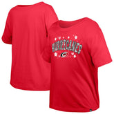 Carolina Hurricanes New Era Girl's Youth Flip Sequin T-Shirt Red