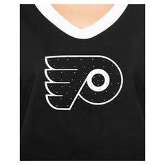 Philadelphia Flyers New Era Women's Game Day Rhinestuds T-Shirt Black