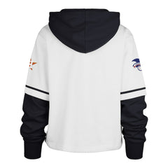Houston Astros Women's Trifecta Shortstop Cropped Pullover Hoodie White | 47 brand