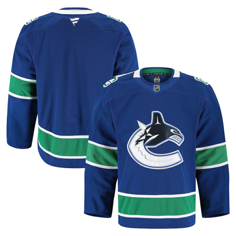 Vancouver Canucks Fanatics Home Authentic Pro Jersey Blue