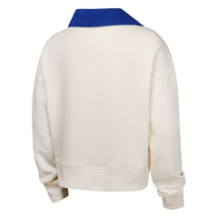 Philadelphia Phillies Girls Youth Ballpark Hit Collared V-Neck Pullover Sweatshirt White